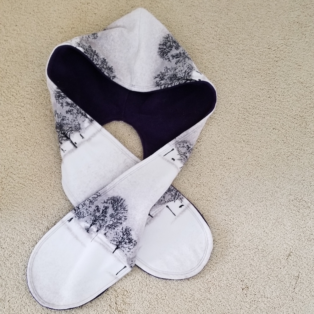 Reversible Warm Hoodie Scarf/Wrap.